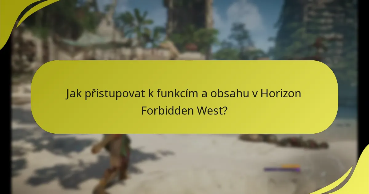 Jaká jsou klíčová nastavení účtu pro Horizon Forbidden West?