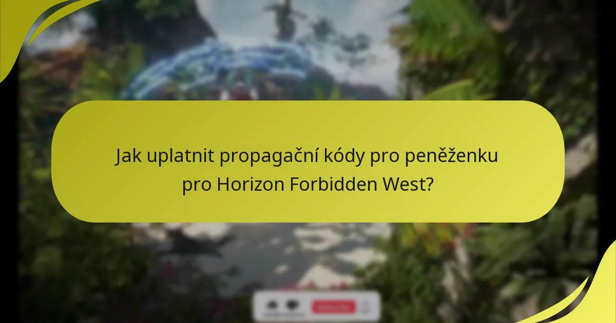 Jak uplatnit propagační kódy pro peněženku pro Horizon Forbidden West?
