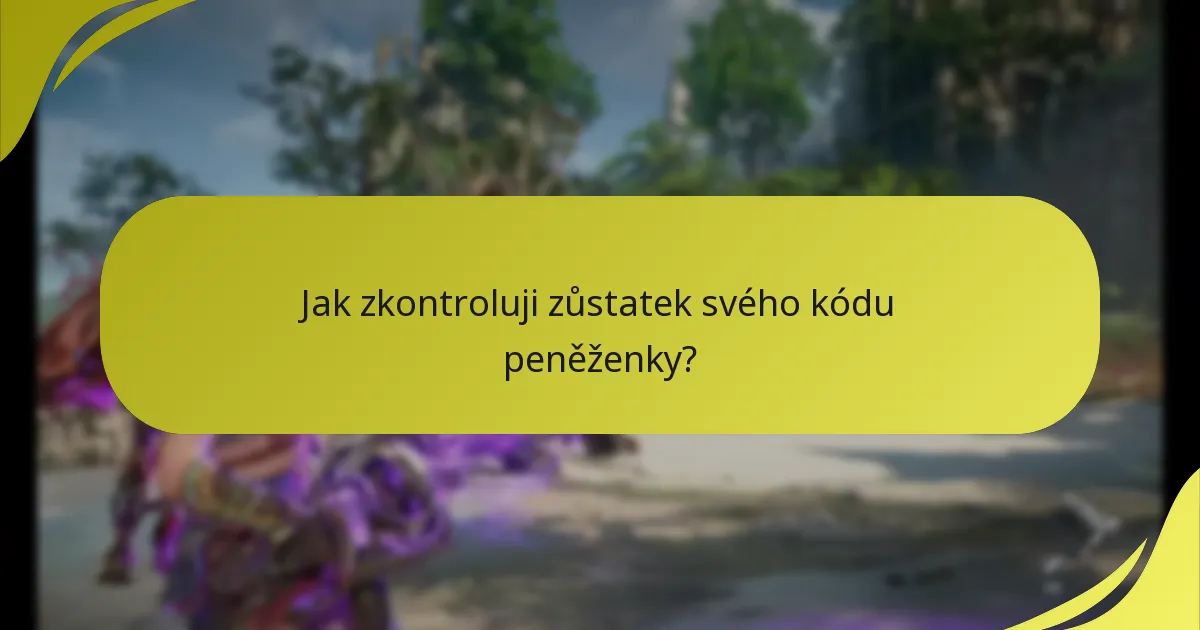 Kde mohu najít podporu pro problémy s kódy peněženky?